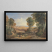 La unión del Severn y Wye con Chepstow a lo lejos - David Cox — cuadro enmarcado en la pared
