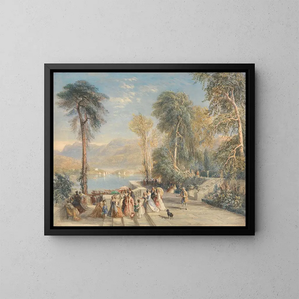 Windermere pendant la régate - David Cox — framed artwork on a wall