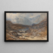 Mountain Stream Painting in Welsh Landscape - David Cox Jr — framed artwork on a wall