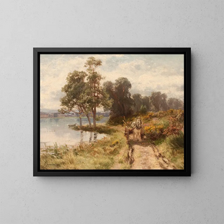 David Farquharson - Woodcart by a Loch.webp