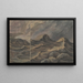 Paisaje montañoso fantástico con en primer plano La Torre de Babel - David Humbert de Superville — cuadro enmarcado en la pared