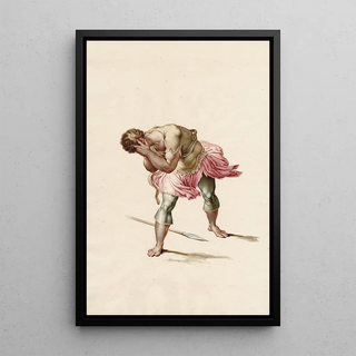 David Humbert de Superville - Soldier bending forward burying his face in his hands detail from The conversion of Paul.webp