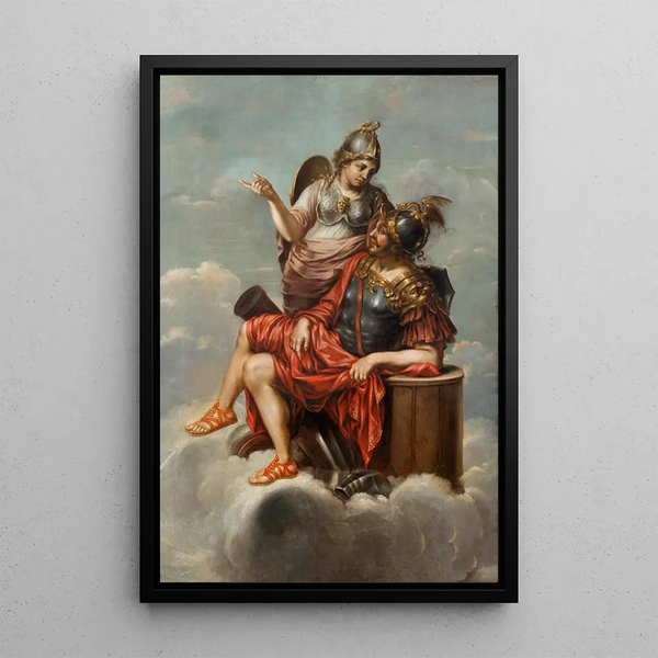 Reproduction of the painting Mars and Minerva - David Klöcker Ehrenstrahl