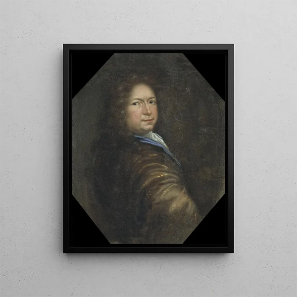 Self-portrait - David Klöcker Ehrenstrahl — framed artwork on a wall