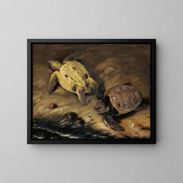 Television Turtles Painting - David Klöcker Ehrenstrahl — framed artwork on a wall