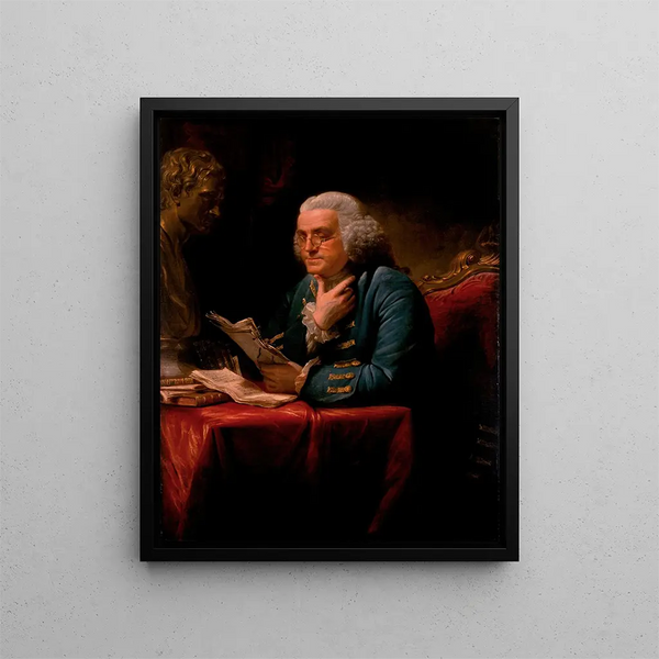 Benjamin Franklin - David Martin — framed artwork on a wall