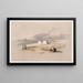 Aproximación al templo de Wadi es-Sebua, Nubia - David Roberts — cuadro enmarcado en la pared