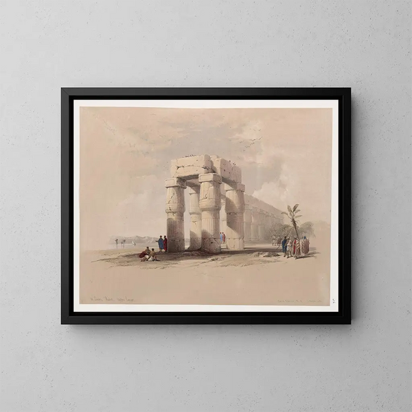 en Luxor, Tebas, Alto Egipto - David Roberts — cuadro enmarcado en la pared