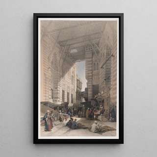 David Roberts - Bazaar of the silk mercers Cairo.webp