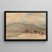 Distant View of Sebaste, ancient Samaria - David Roberts — framed artwork on a wall