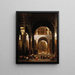 Interior de la catedral de Pisa - David Roberts — cuadro enmarcado en la pared