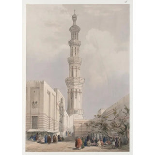 David Roberts - Minaret of the principal mosque Siout Upper Egypt.webp