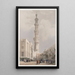 Minaret of the main mosque Siout Upper Egypt - David Roberts — framed artwork on a wall