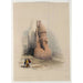 Reproduction of the painting of one of the two colossal statues of Ramses II at the entrance of the temple in Luxor - David Roberts