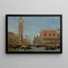 Place Saint-Marc depuis le canal Venise - David Roberts — framed artwork on a wall