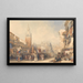 Plaza Real y procesión - David Roberts — cuadro enmarcado en la pared