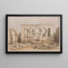 Portico of the Temple of Kalabsha Kalbishah - David Roberts — framed artwork on a wall