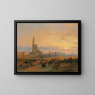 David Roberts - Procession before the tombs of the Caliphs Grand Cairo.webp