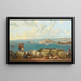 Sidon looking towards the Lebanon mountain range - David Roberts — framed artwork on a wall