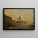 View from Waterloo Bridge embracing Saint-Paul, Somerset House, and Temple - David Roberts — framed artwork on a wall
