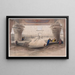 View from the portico of the Edfu Temple, Upper Egypt - David Roberts — framed artwork on a wall