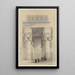 View under the portico of the Dendérah Dandara temple - David Roberts — framed artwork on a wall