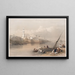 Vista del Nilo, ferry hacia Giza - David Roberts — cuadro enmarcado en la pared