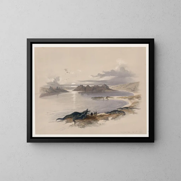 Wadi Dabod, Nubia, 16 November 1838 - David Roberts — framed artwork on a wall