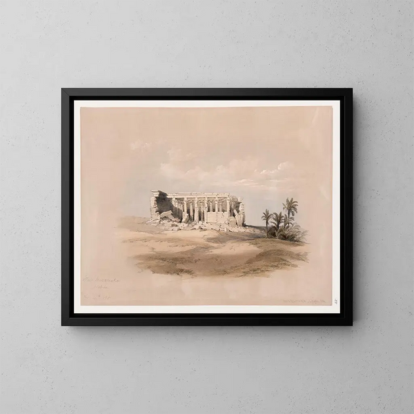 Wadi Maharraka, Nubia, 14 November 1838 - David Roberts — framed artwork on a wall