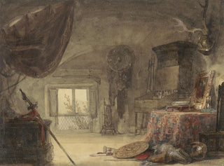 David Roberts - Zoldervertrek ingericht als atelier.webp