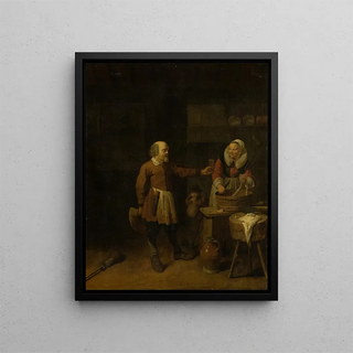 David Ryckaert III - A Butcher Offering a Woman a Glass of Beer.webp