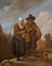 Old lady holding a brazier and a hurdy-gurdy player - David Teniers — artwork view