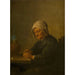 Reproducción del cuadro Una anciana cortando tabaco - David Teniers el Joven