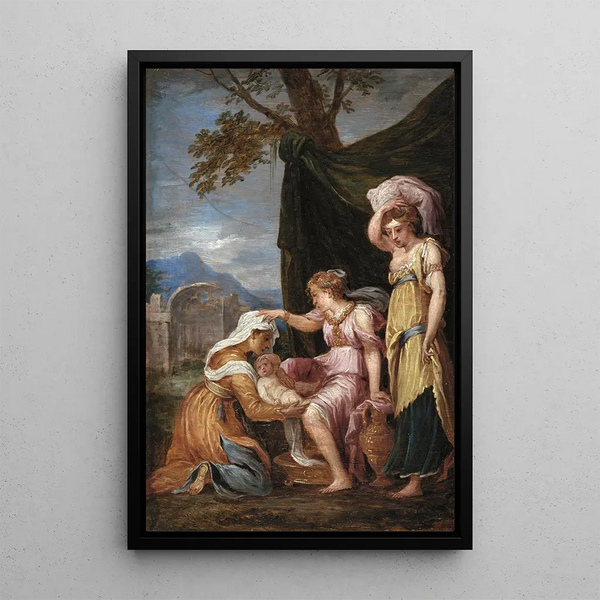 Nacimiento de Júpiter - David Teniers el Joven — cuadro enmarcado en la pared