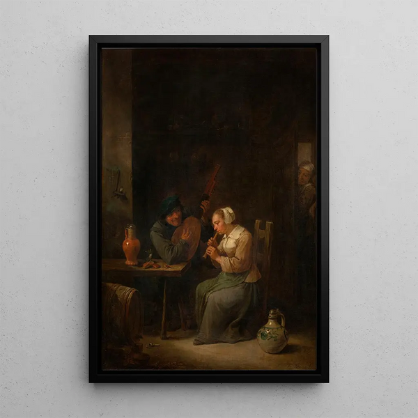 Duo - David Teniers the Younger — framed artwork on a wall
