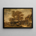 En el patio de la granja - David Teniers el Joven — cuadro enmarcado en la pared