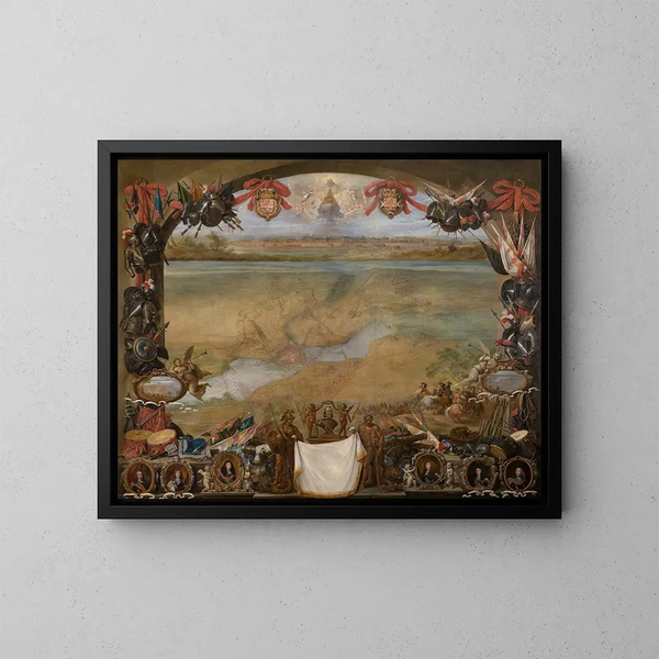 La ville de Valenciennes - David Teniers le Jeune — framed artwork on a wall