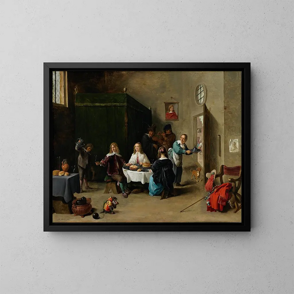 El hijo pródigo - David Teniers el Joven — cuadro enmarcado en la pared