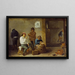 The Smokers - David Teniers the Younger — framed artwork on a wall
