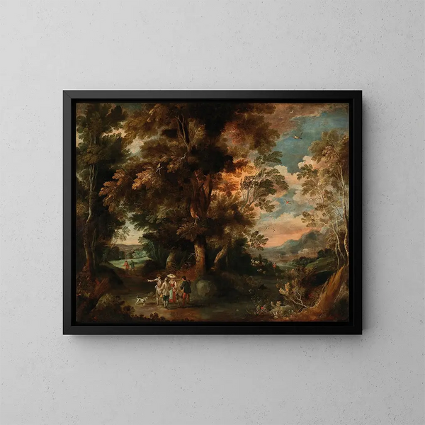 Un paisaje boisé avec des voyageurs - David Vinckboons — cuadro enmarcado en la pared