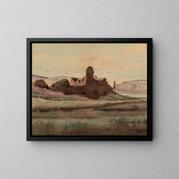 Ruinas de Pueblo Bonito, Cañón de Chaco, Nuevo México - De Lancey Gill — cuadro enmarcado en la pared