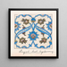 Decoración de azulejos florales persano-árabes - Johanna van de Kamer — cuadro enmarcado en la pared