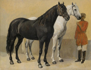 Denis Auguste Marie Raffet - Two Horses Of Prince Anatole Demidoff 18131870.webp