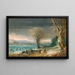 Winter Landscape Painting - Denys van Alsloot — framed artwork on a wall