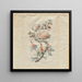 Diseño de bordado floral para la manufactura de seda de Lyon - Jean — cuadro enmarcado en la pared