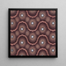 Textile design painting with wavy horizontal bands of rosettes framed by wavy horizontal ribbon bands - Anonymous