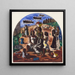boceto preparatorio para L'enseñanza de los Indios - Cândido Portinari — presentación mural de la obra
