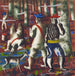 Dibujo preparatorio para la entrada en el bosque - Cândido Portinari — presentado en un interior