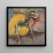 Dos bailarinas amarillas y rosas - Edgar Degas — cuadro enmarcado en la pared