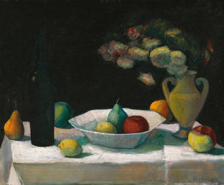 Dezs Czigny - Still Life With Bottle And Fruit.webp